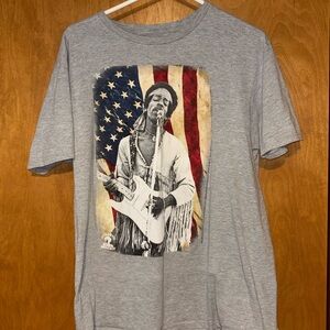 Authentic Jimi Hendrix American Flag Graphic T-Shirt - Size XL